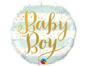 П 18" Baby Boy полосы голубые