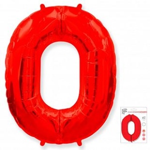 И 40 Цифра "0" красный в упаковке / Zero / 1 шт /