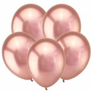 Т Метал 12 Зеркальные шары, Розовое золото / Mirror Rose Gold / 50 шт. / (Турция)