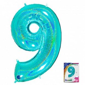 G 40 Цифра "9" Тиффани голография в упаковке / Nine / 1 шт / (Италия)