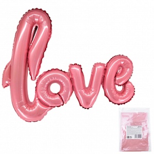 К 39 Надпись "LOVE" розовая в упаковке / Love Light Pink / 1 шт / (Китай)