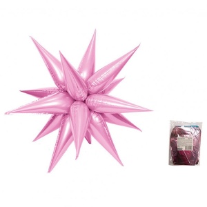 К 20 Звезда составная 12 лучиков Светло-Розовый в упаковке /  Exploding Star Light Pink 12pcs Set/