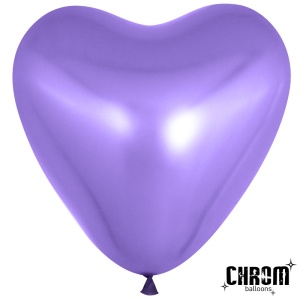 Сердце (12''/30 см) Фиолетовый, хром, 50 шт.