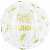 Шар (18''/46 см) Сфера 3D, Deco Bubble, Золотые короны, Прозрачный, Кристалл, 1 шт.