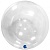 Шар с клапаном (18''/46 см) Сфера 3D, Deco Bubble, Прозрачный, Кристалл, 1 шт.							 