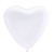 M 15"/38см Сердце Пастель WHITE 25шт шар латекс
