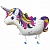 К 34 ХФ Единорог / Walking Unicorn / 1 шт /, Фольгированный шар